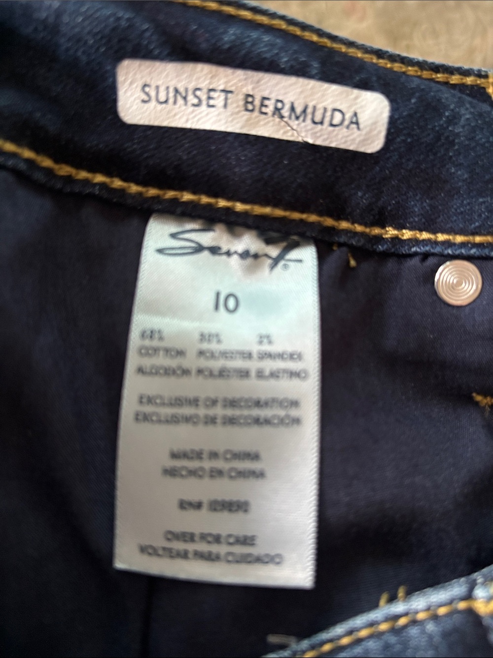 Seven7 shorts women’s size 10 blue Bermuda sunset - Picture 11 of 16